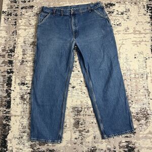 Vtg Y2K Men’s Carhartt B137 DST Carpenter Dungaree Utility Blue Jeans Size 44x32